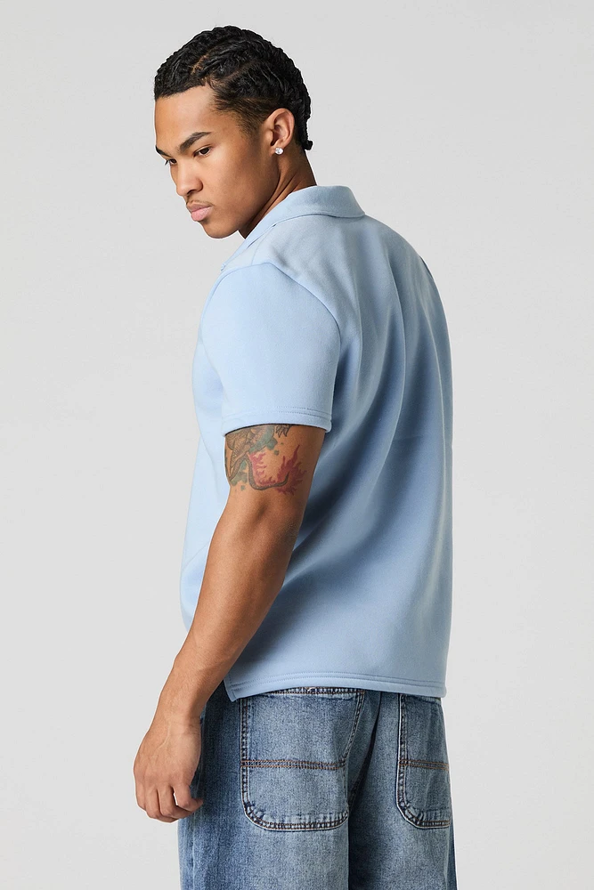 Fleece Polo Top