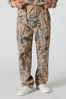 Pantalon d'entraînement en molleton avec imprimé Forêt et motif camouflage