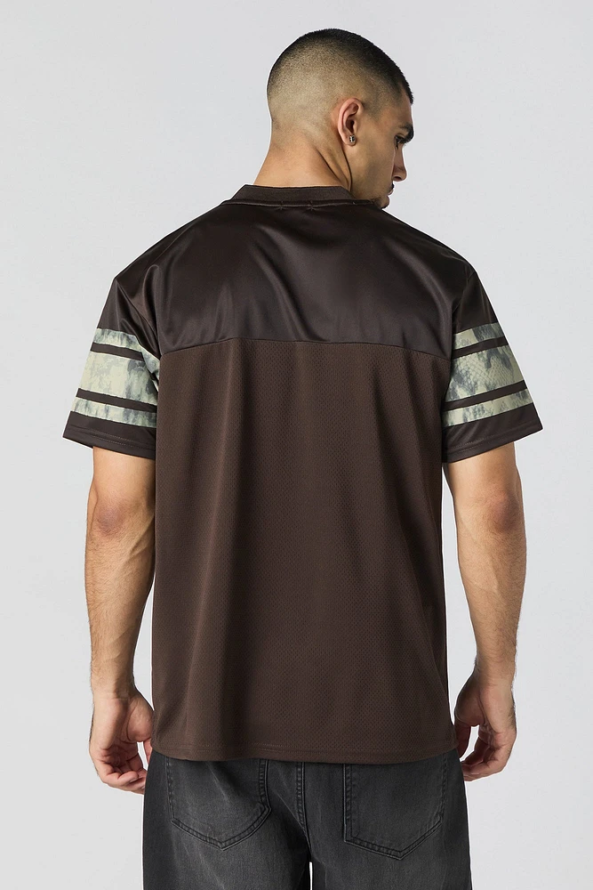 Jersey de football en filet à imprimé 93