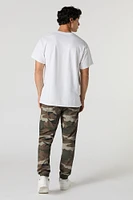 Jogger cargo Ã  motif camouflage avec poche cachÃ©e