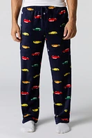 Pantalon de pyjama en peluche à imprimé Voiture