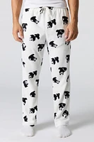 Pantalon de pyjama en peluche à imprimé Panda