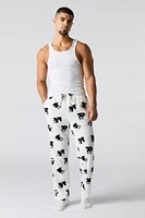 Pantalon de pyjama en peluche à imprimé Panda