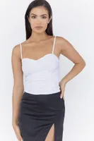 Camisole en filet ruché