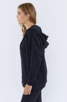 Fleece Zip-Up Oversized Hoodie