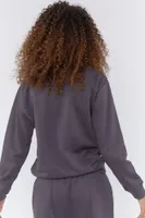 Dark Basic Fleece Crew Neck Sweatshirt