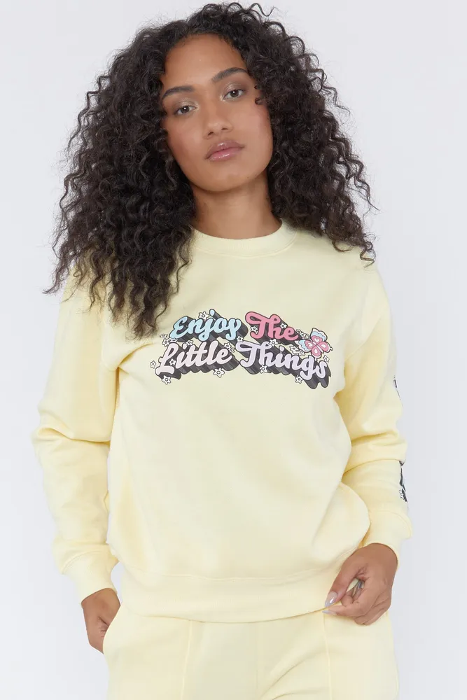 Patterned Fleece Sweatshirt