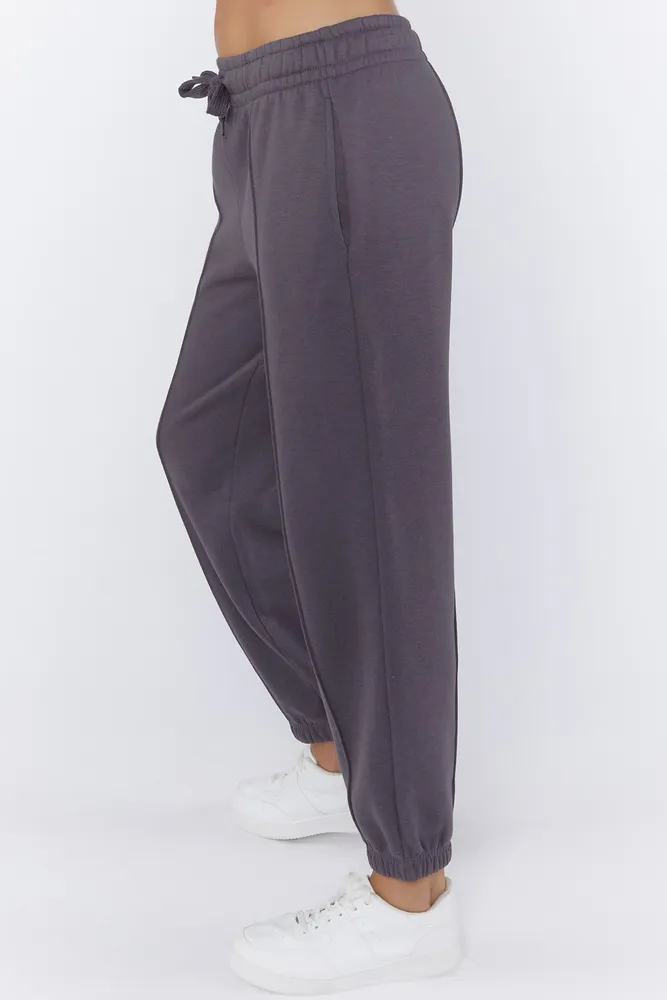 Dark Exposed Seam Fleece Jogger