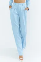 Light Blue High Rise Flare Dress Pant