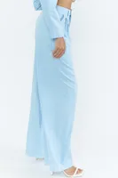 Light Blue High Rise Flare Dress Pant