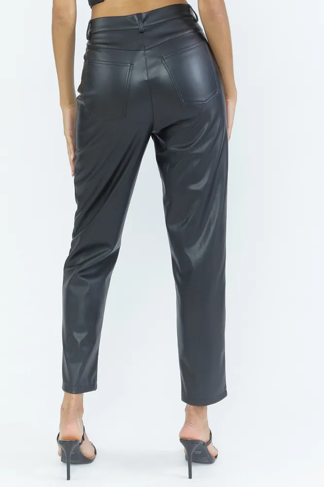 Faux Leather High Rise Pant