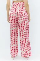 Printed Silk Wide Leg Pant