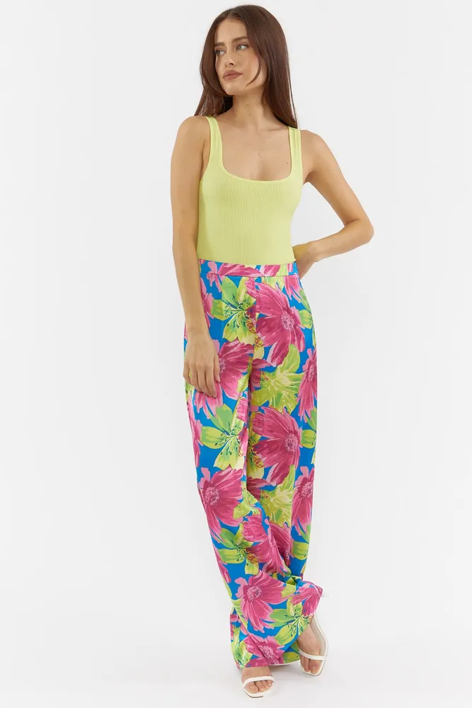 Floral Print Wide Leg Pant