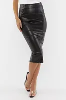 Faux Leather Maxi Skirt