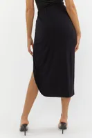 Thigh Slit Midi Skirt