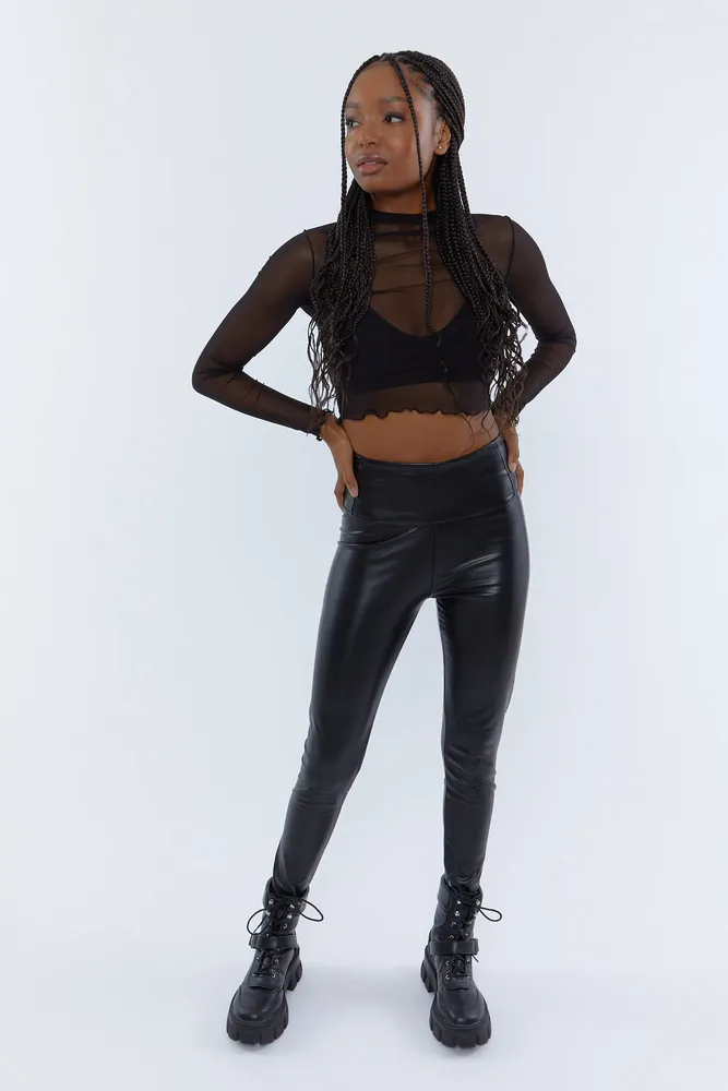 Faux Leather Legging