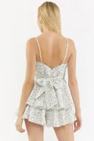 Floral Tiered Mini Romper