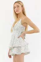 Floral Tiered Mini Romper