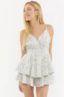 Floral Tiered Mini Romper