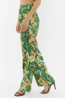 Linen Floral Print Palazzo Pant