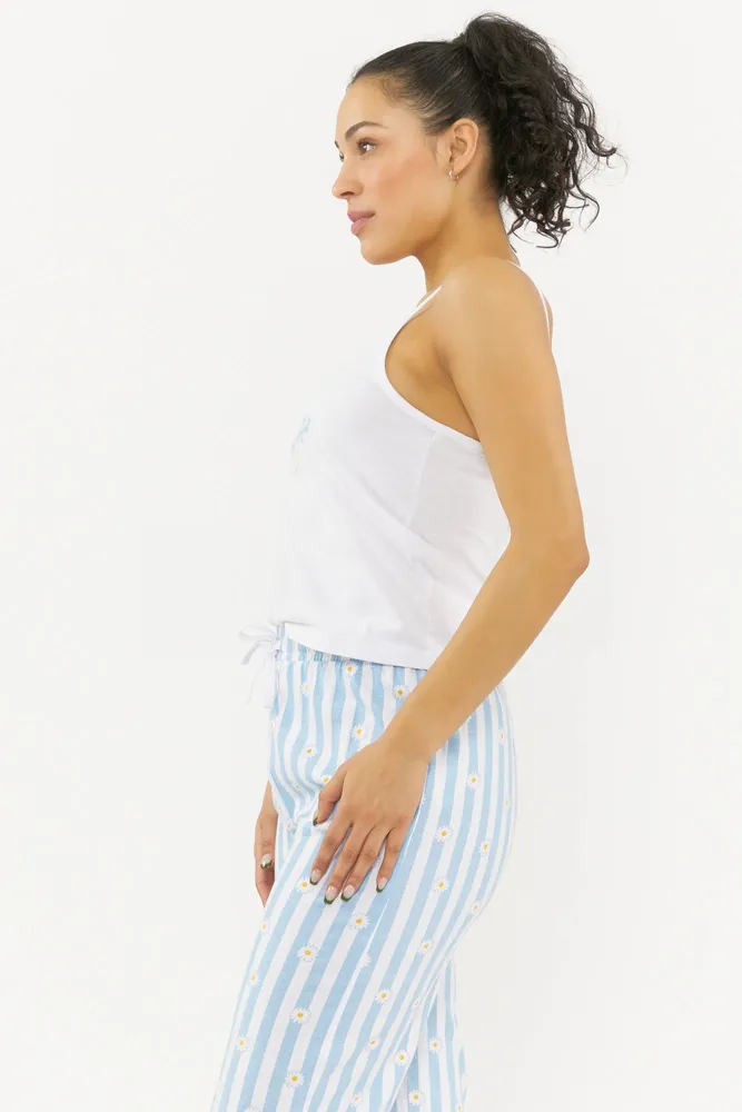 Happy Thoughts Graphic Tank and Pant 2-Piece Pajama Set