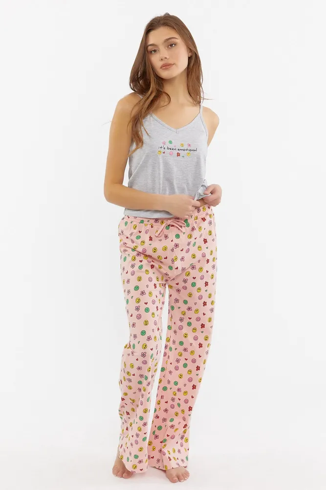 Sirens It's Been Emotional Graphic Tank and Pant 2-Piece Pajama Set