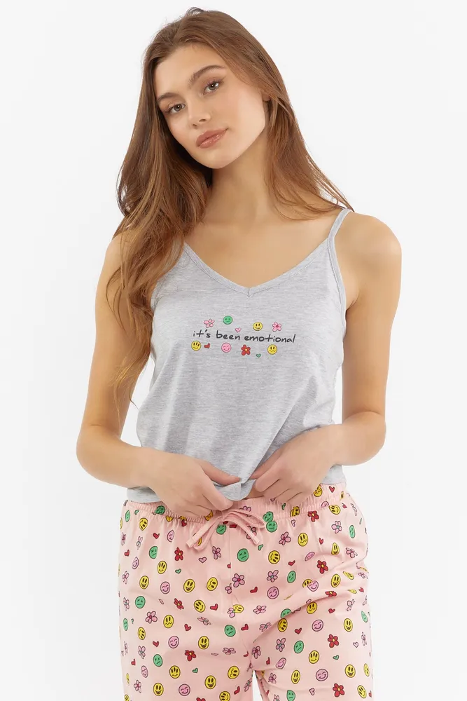 It's Been Emotional Graphic Tank and Pant 2-Piece Pajama Set