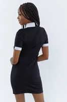 Collared Short Sleeve Mini Dress