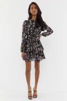 Floral Belted Mini Dress