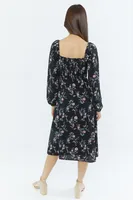 Sweetheart Floral Midi Dress