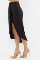 Front Panel High-Rise Maxi Skirt