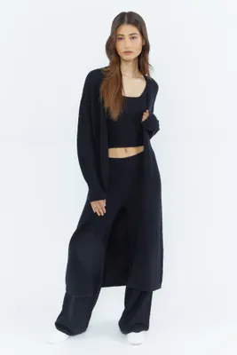 Mossy Open Front Long Cardigan