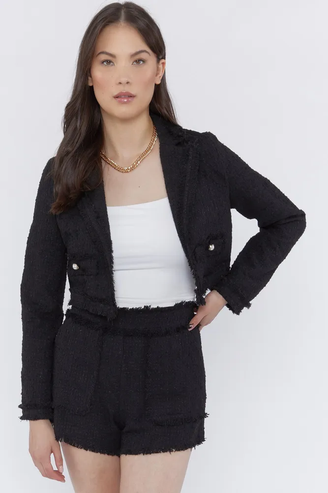 Tweed Cropped Blazer