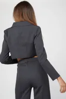 Double-Breasted Cropped Blazer