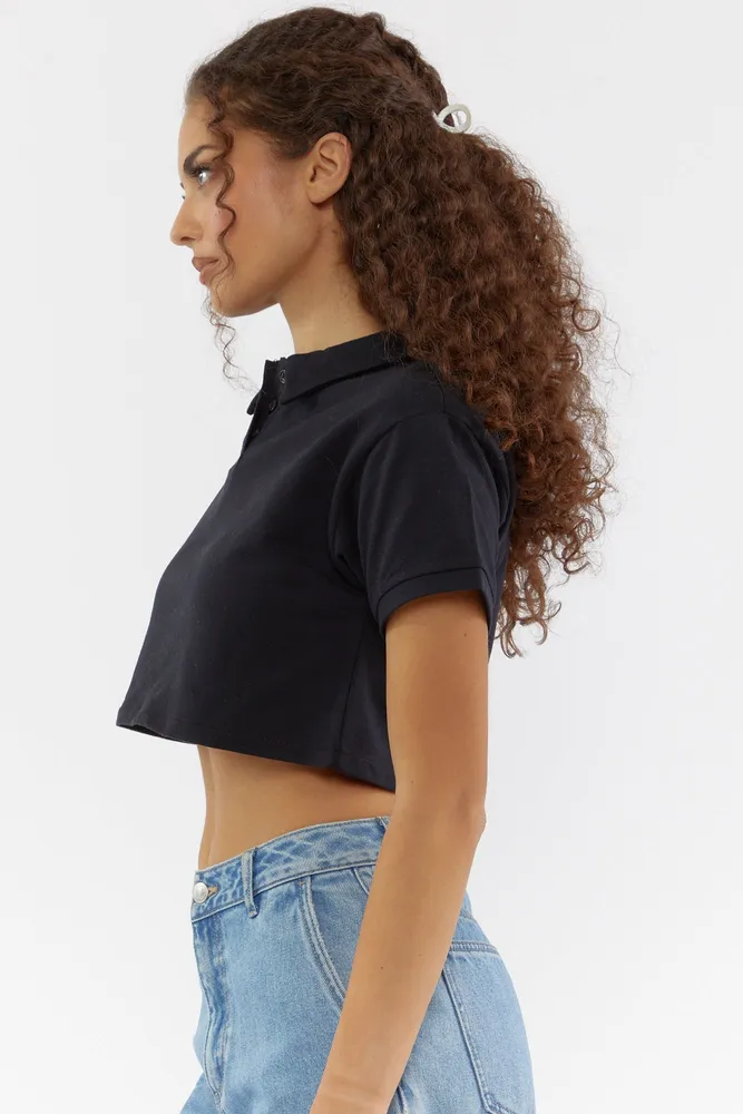 Boxy Skimmer Polo Top