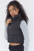 Zip Crop Puffer Vest