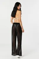 Mesh Cover-Up Wide Leg Pant