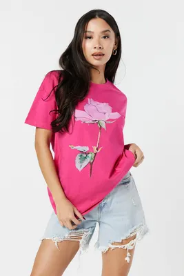 Rose Graphic Boyfriend T-Shirt
