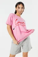 Lipstick Love Graphic Boyfriend T-Shirt