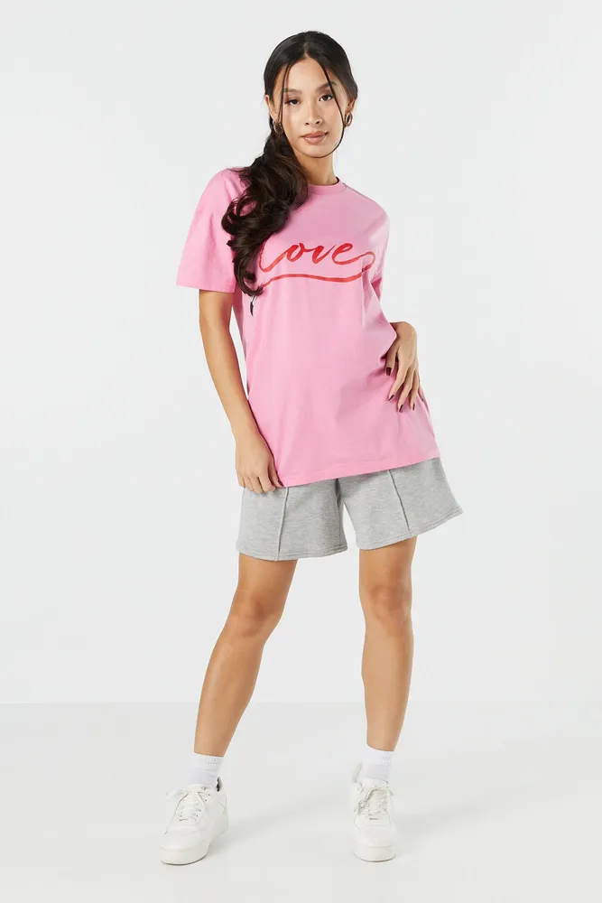 Lipstick Love Graphic Boyfriend T-Shirt