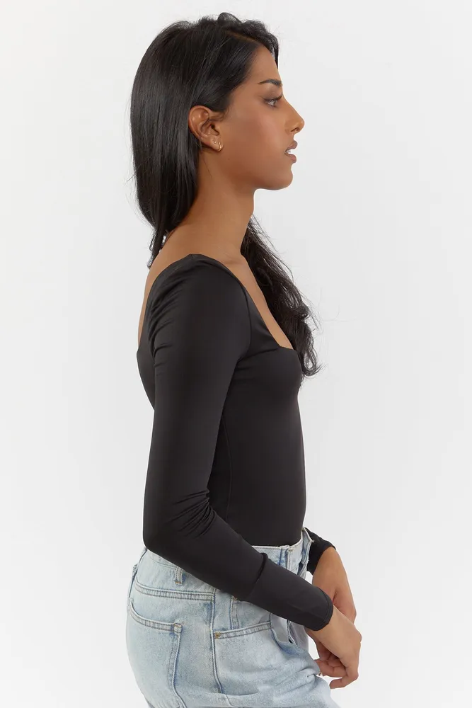 Square Neck Long Sleeve Bodysuit | Ardene