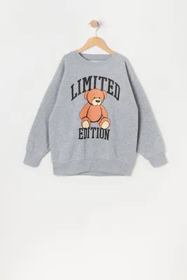 Girls Limited Edition Graphic Oversized Fleece Sweatshirt