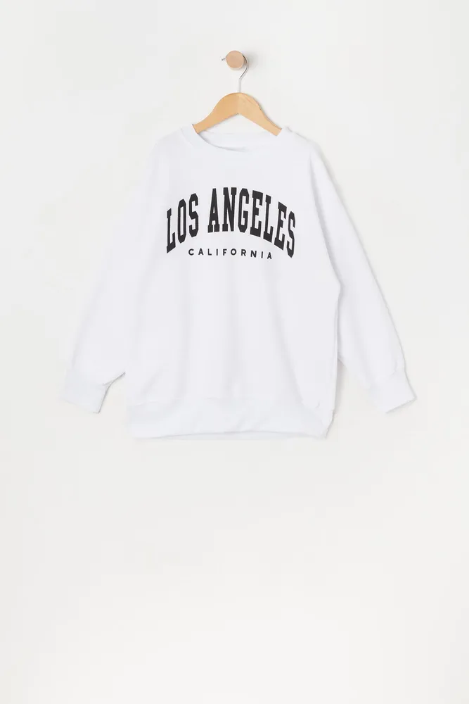 Girls Los Angeles Graphic Oversized Fleece Sweatshirt