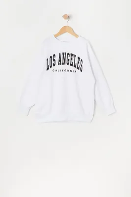 Girls Los Angeles Graphic Oversized Fleece Sweatshirt