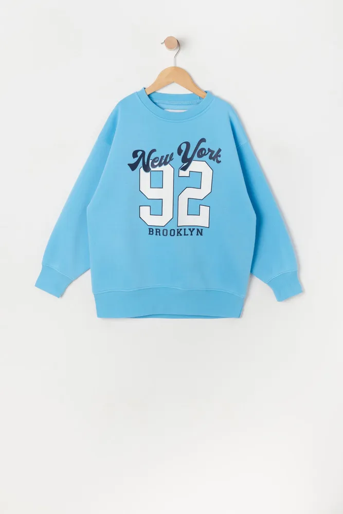 Girls New York 92 Graphic Fleece Sweatshirt