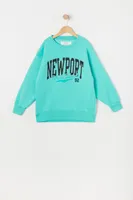 Girls Fleece Oversized Newport Graphic Sweatshirt
