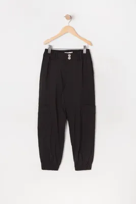 Girls Two-Button Slouchy Cargo Pant