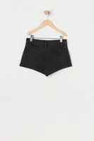 Girls Mom High-Rise Black Short