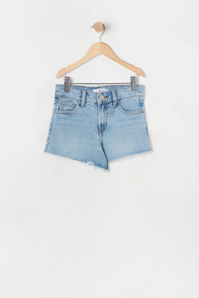 Girls Chelsea High-Rise Vintage Rip Medium Wash Short