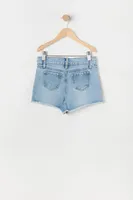 Girls Chelsea High-Rise Vintage Rip Medium Wash Short